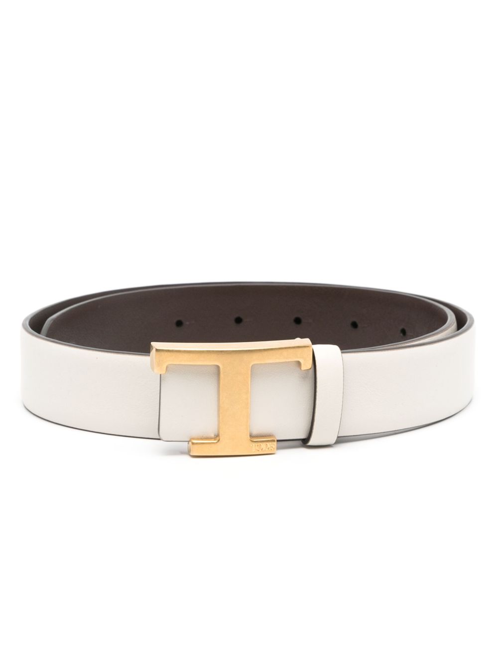 Tod's T Timeless 双面腰带 - 白色