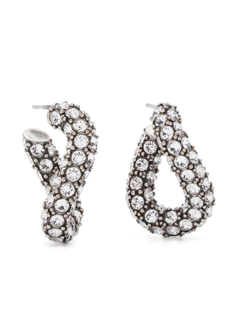 ISABEL MARANT Funky Ring 晶饰耳环 - 银色