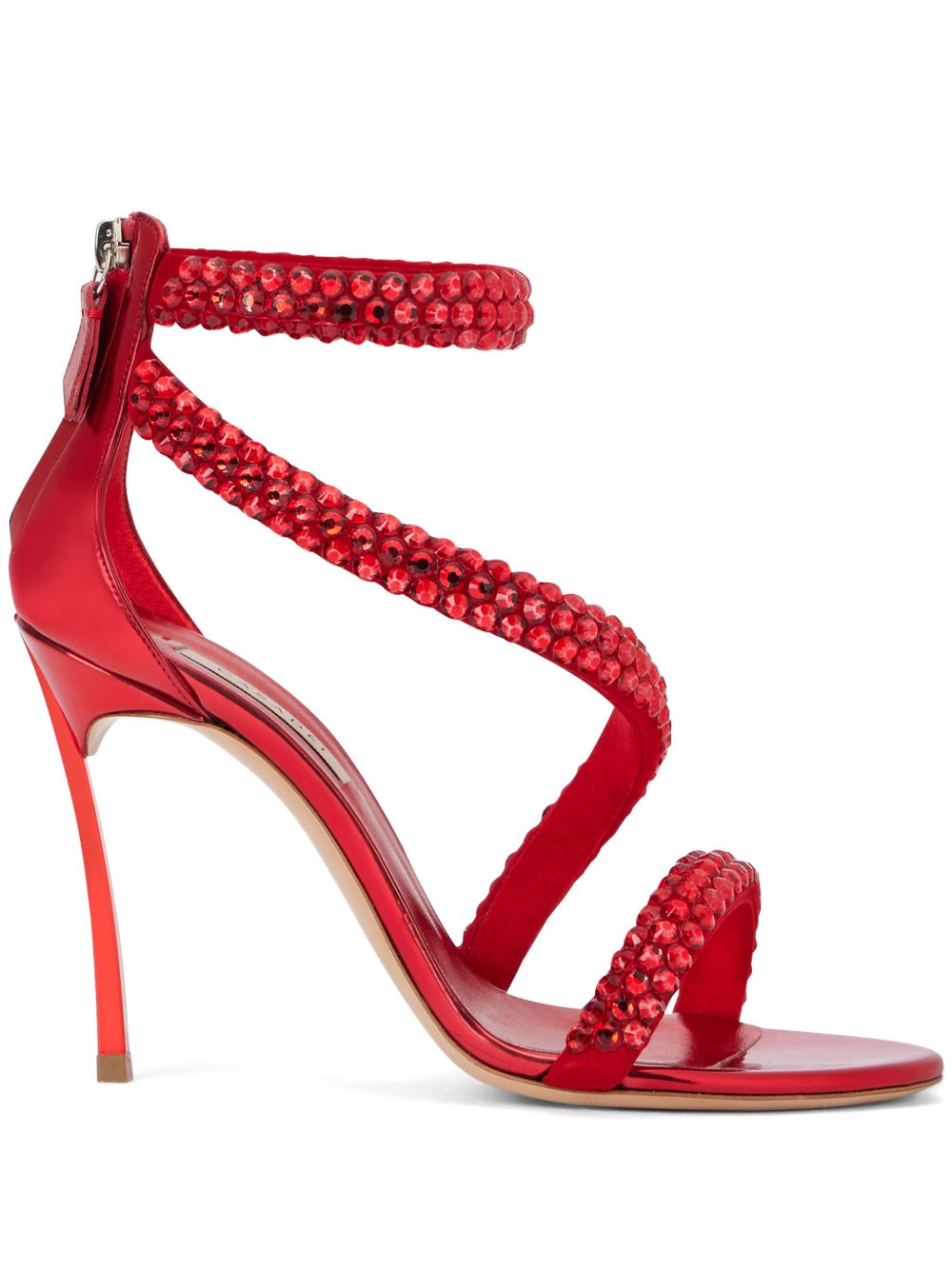 Casadei Alice Blade Maxi 高跟凉鞋（10厘米） - 红色