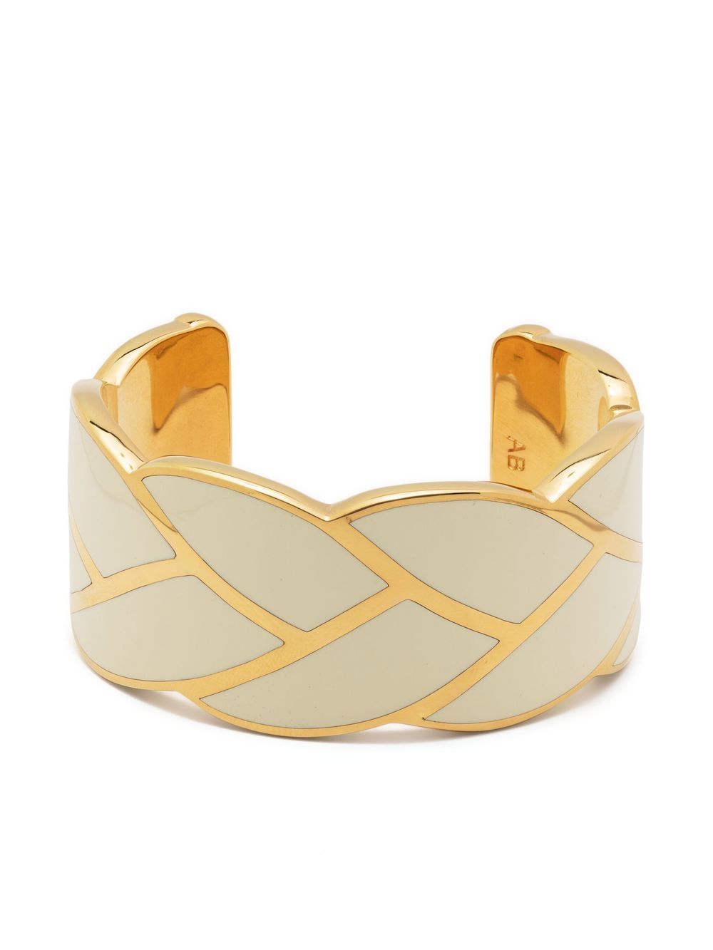 Aurelie Bidermann Kanda 麻辫图案设计手镯 - 金色
