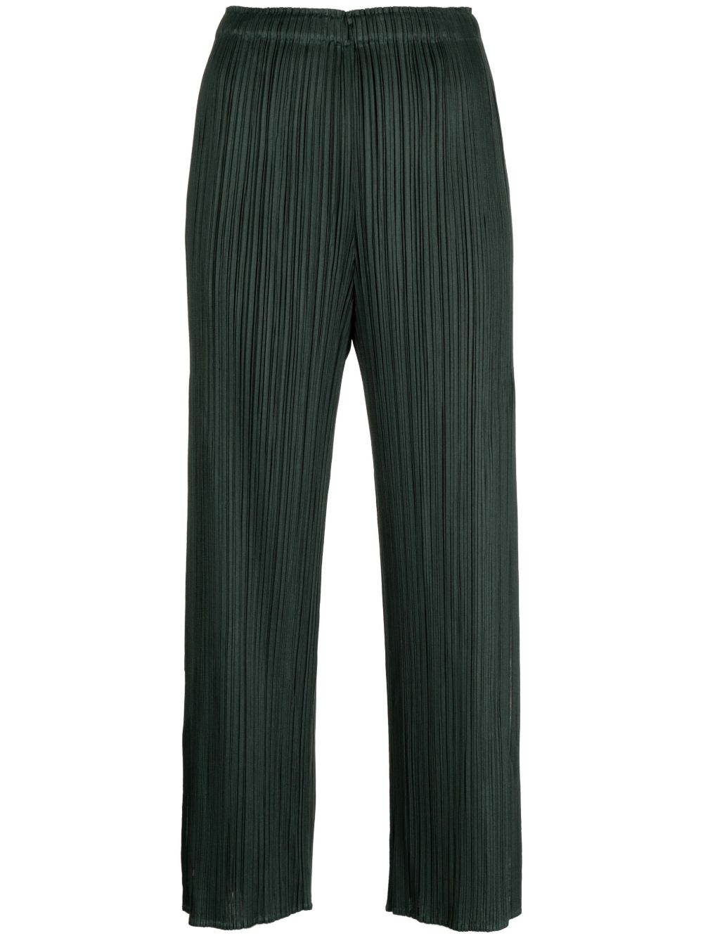 Pleats Please Issey Miyake Mc July 百褶露踝裤 - 绿色