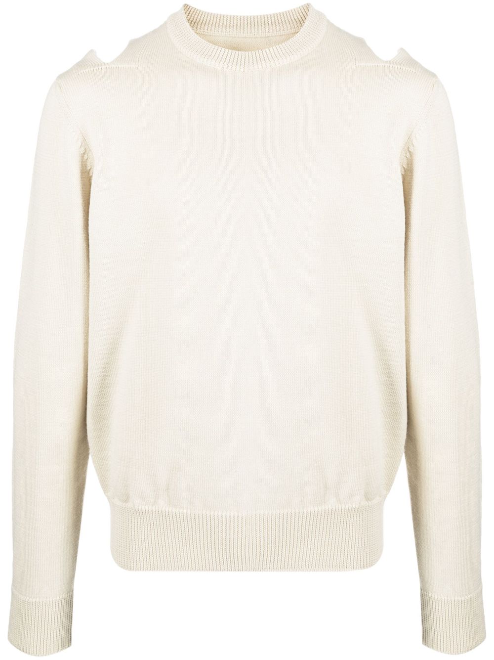 Jil Sander 镂空羊毛毛衣 - 中性色
