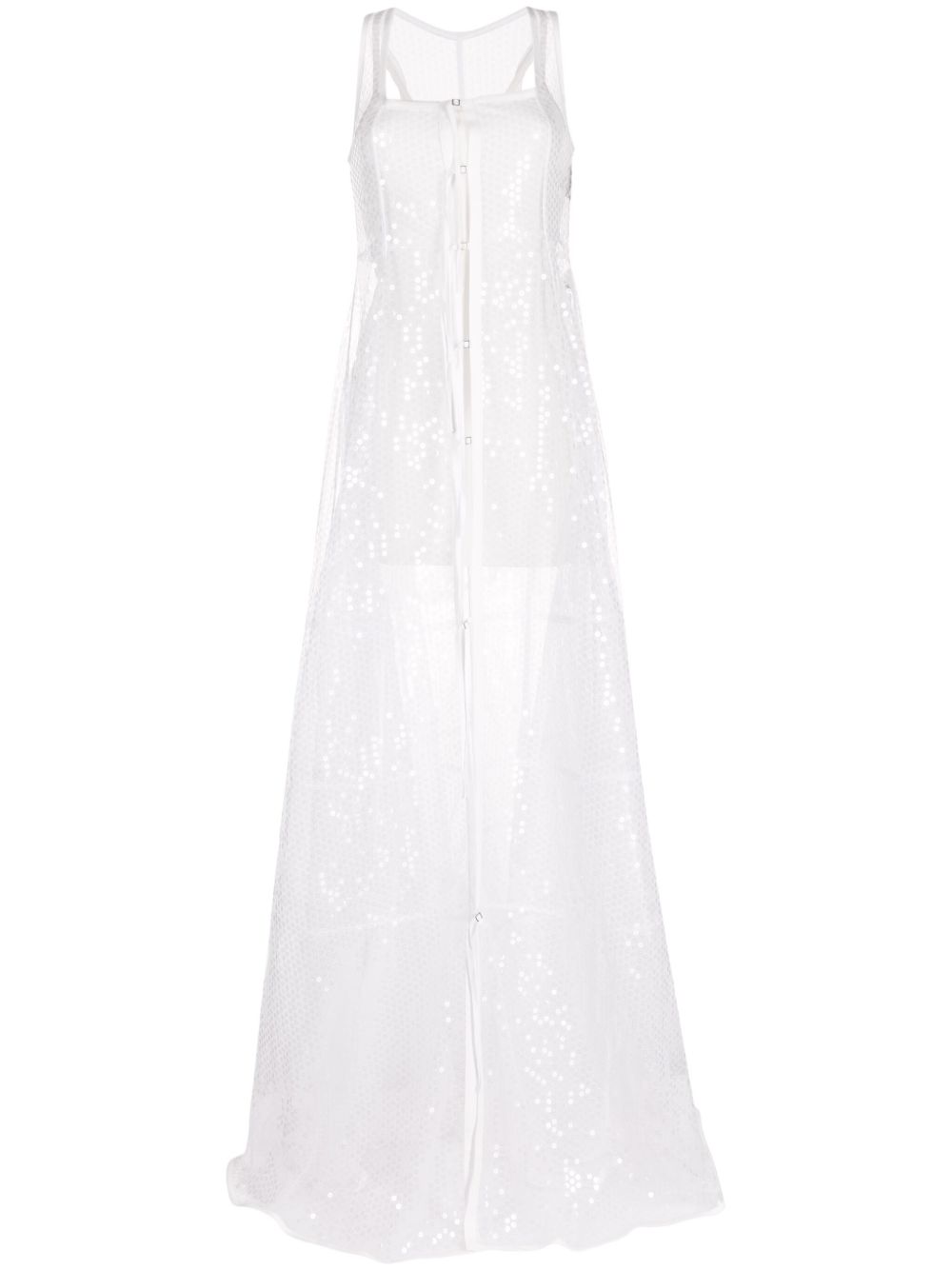 Jacquemus La Robe Dentelle 超长连衣裙 - 白色