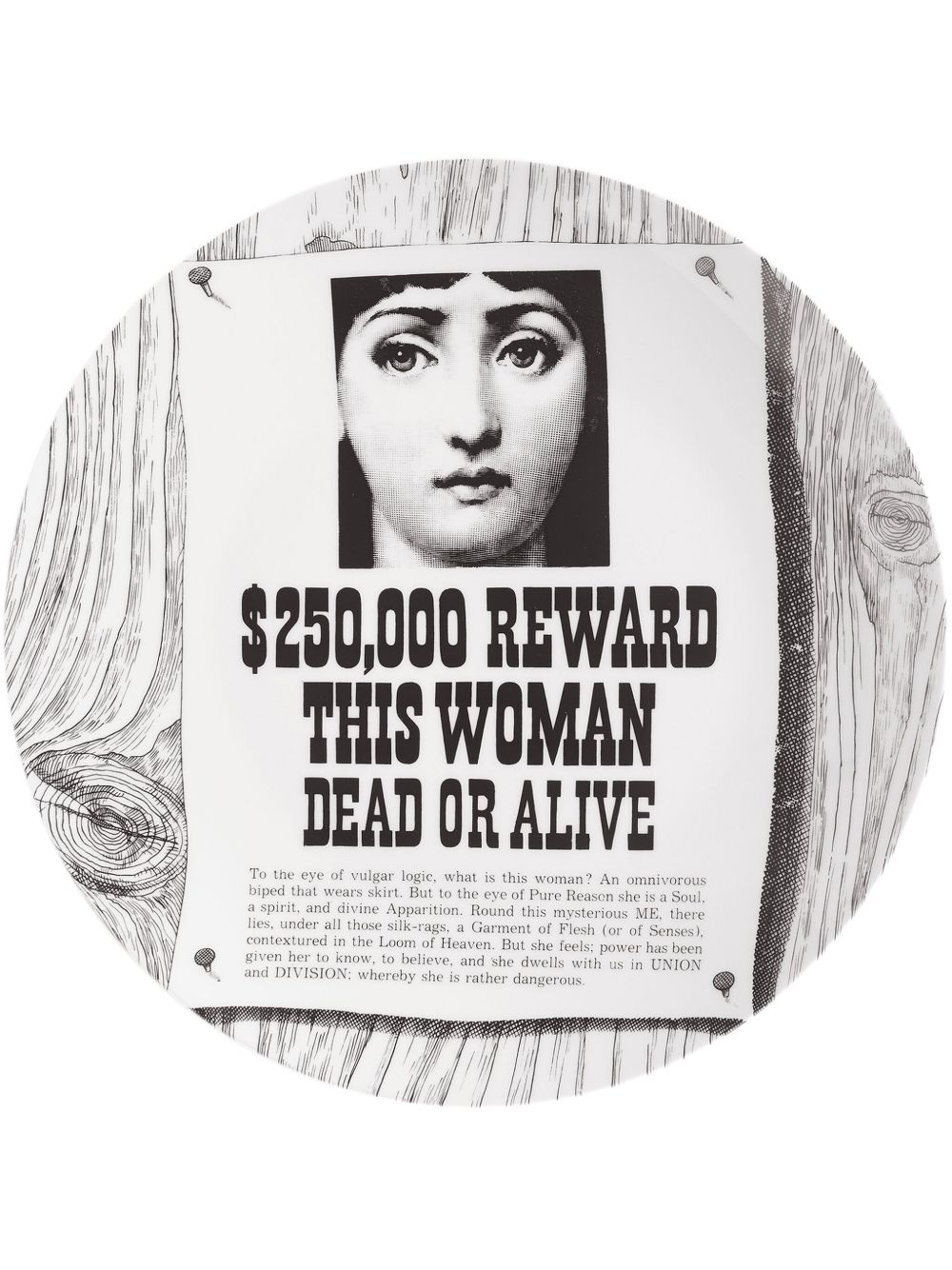 Fornasetti Tema e Variazioni n.170 装饰盘 - 白色