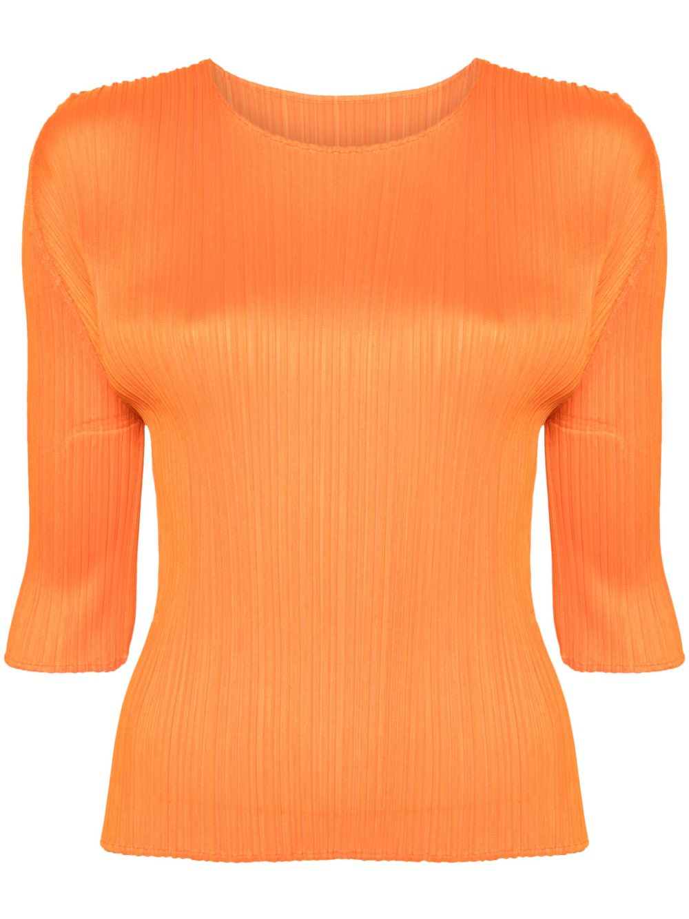 Pleats Please Issey Miyake 细褶上衣 - 橘色