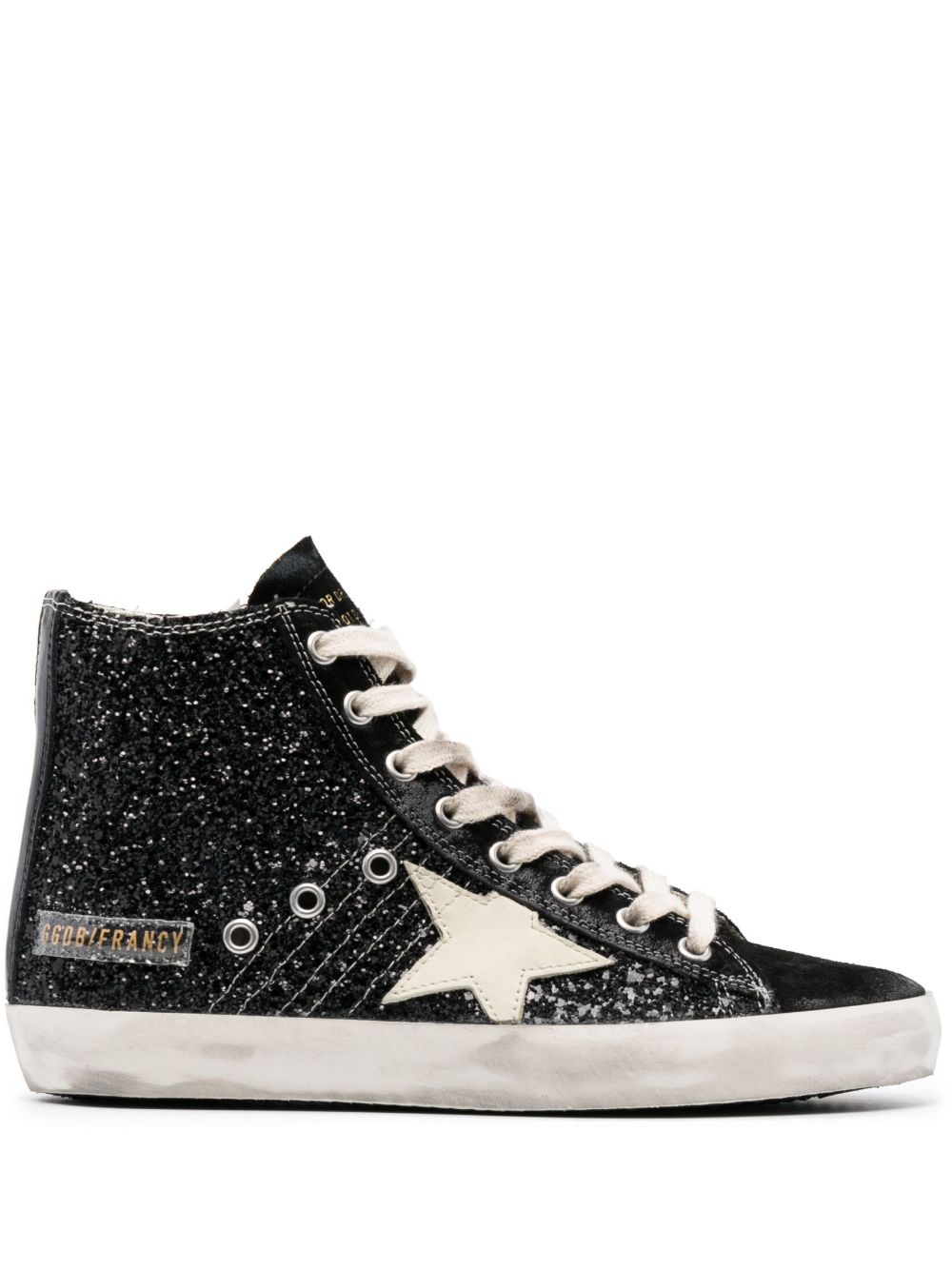 Golden Goose Francy 亮片金葱细节运动鞋 - 黑色
