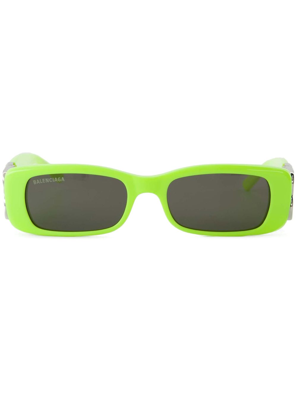 Balenciaga Eyewear logo标牌太阳眼镜 - 绿色