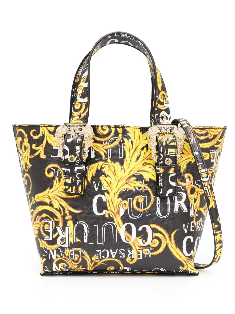 Versace Jeans Couture Logo Couture 印花手提包 - 黑色