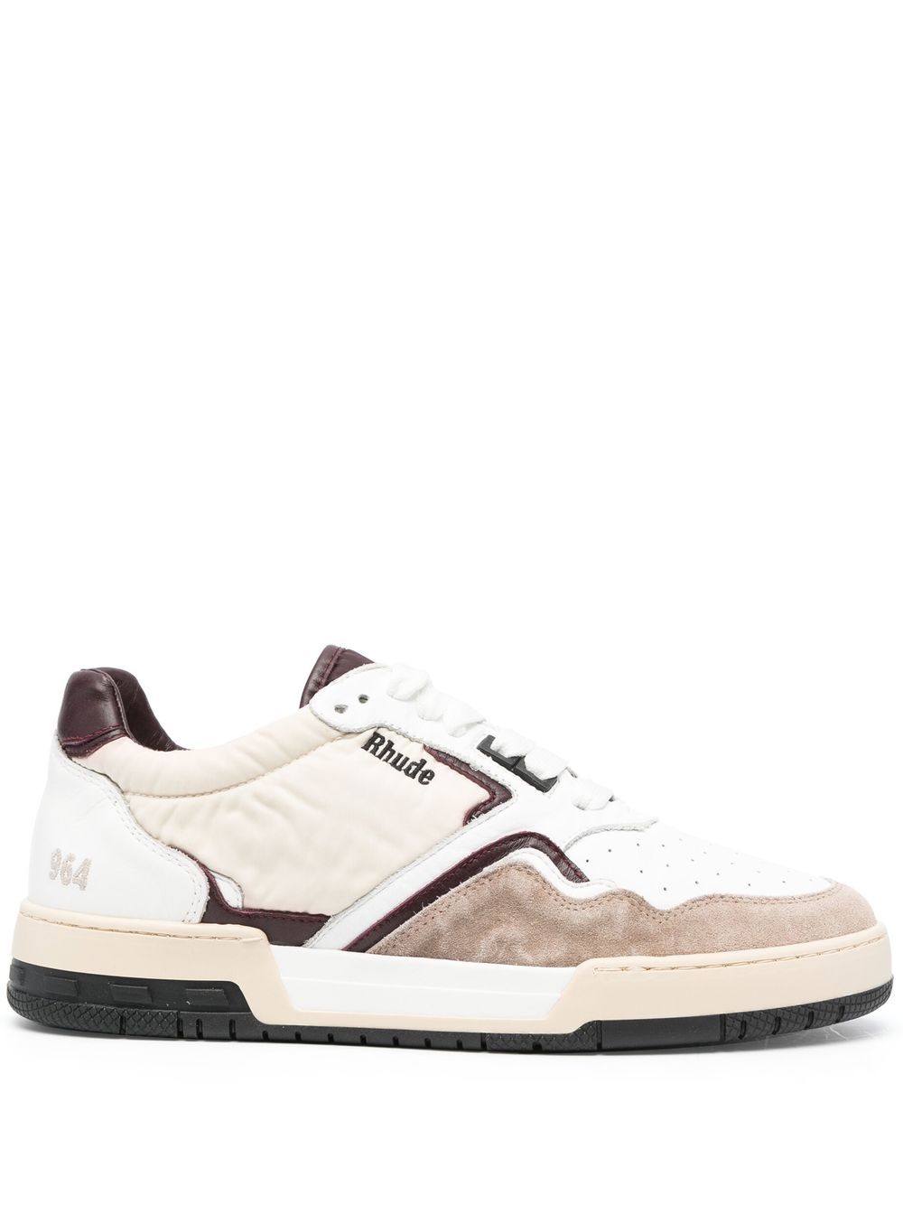 RHUDE logo刺绣低帮运动鞋 - 白色