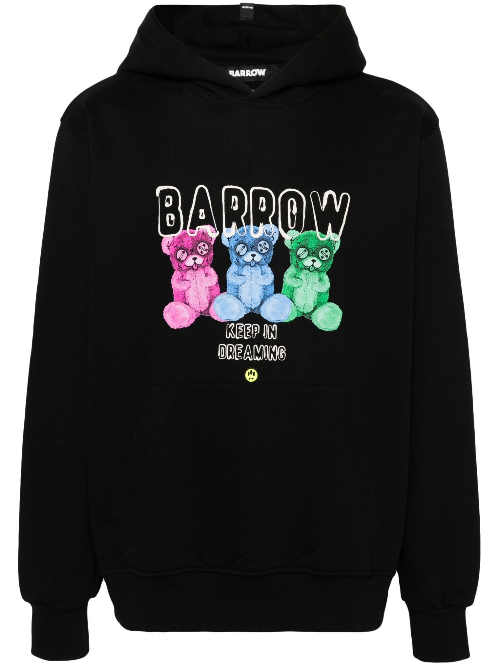 BARROW logo印花连帽衫 - 黑色
