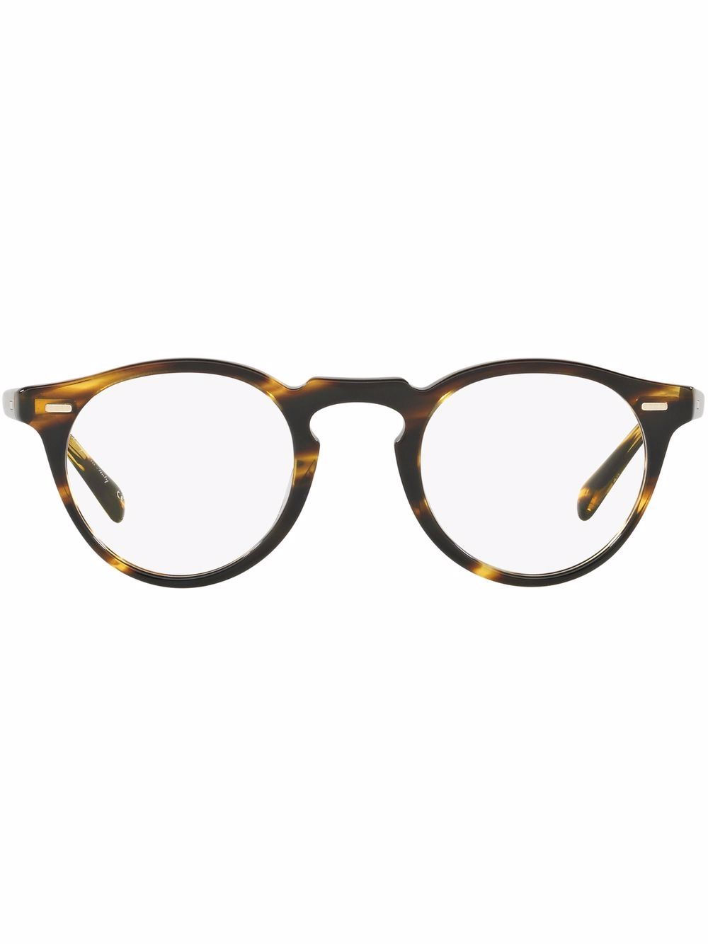Oliver Peoples Gregory Peck 玳瑁纹眼镜 - 黑色