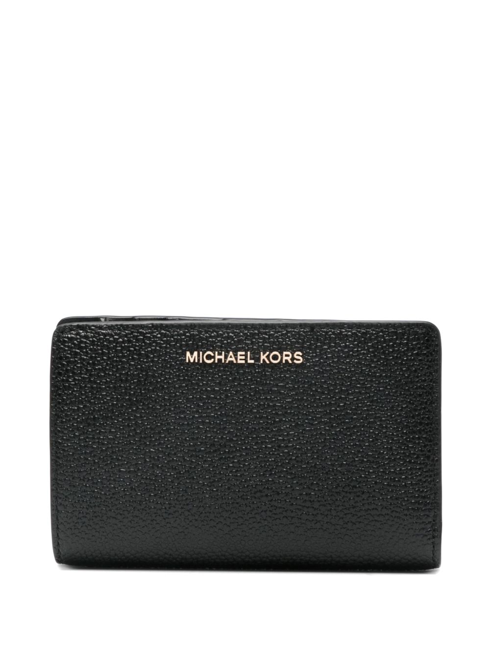 Michael Michael Kors logo字母皮质钱包 - 黑色