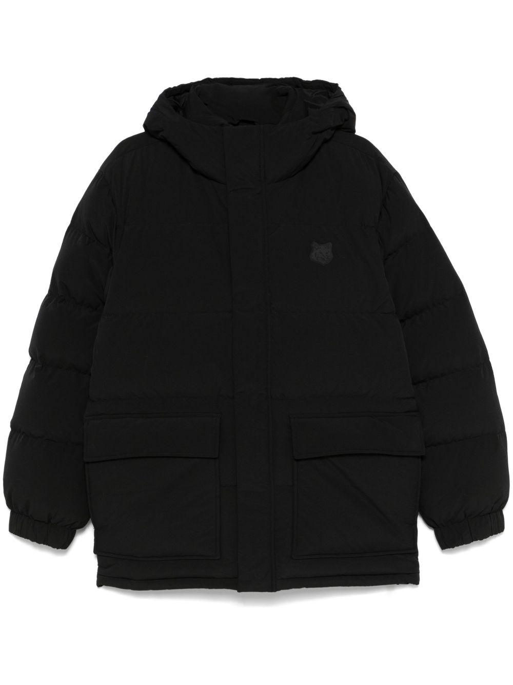Maison Kitsuné 连帽蓬松夹克 - 黑色