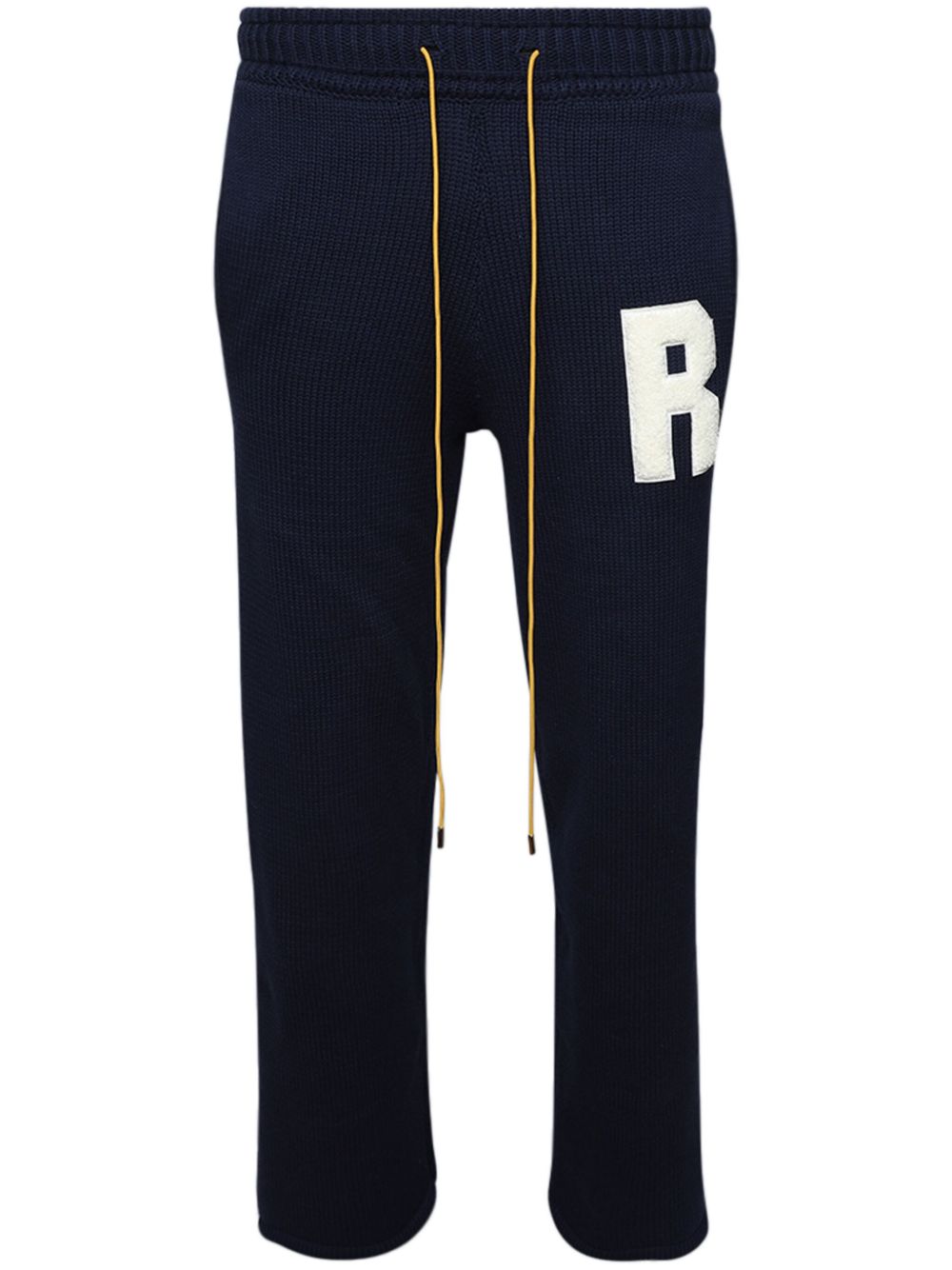 RHUDE 字母贴花抽绳长裤 - 蓝色
