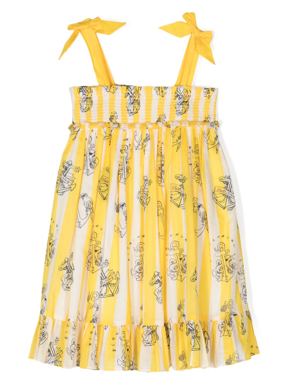 ZIMMERMANN Kids Alight 插画印花连衣裙 - 黄色