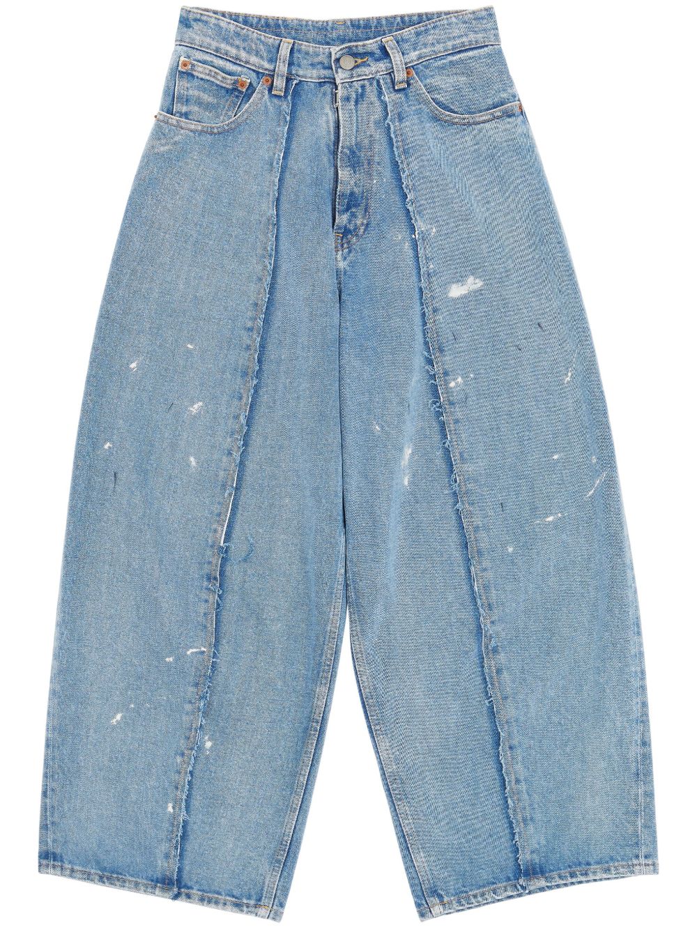 MM6 Maison Margiela 阔腿露踝牛仔裤 - 蓝色