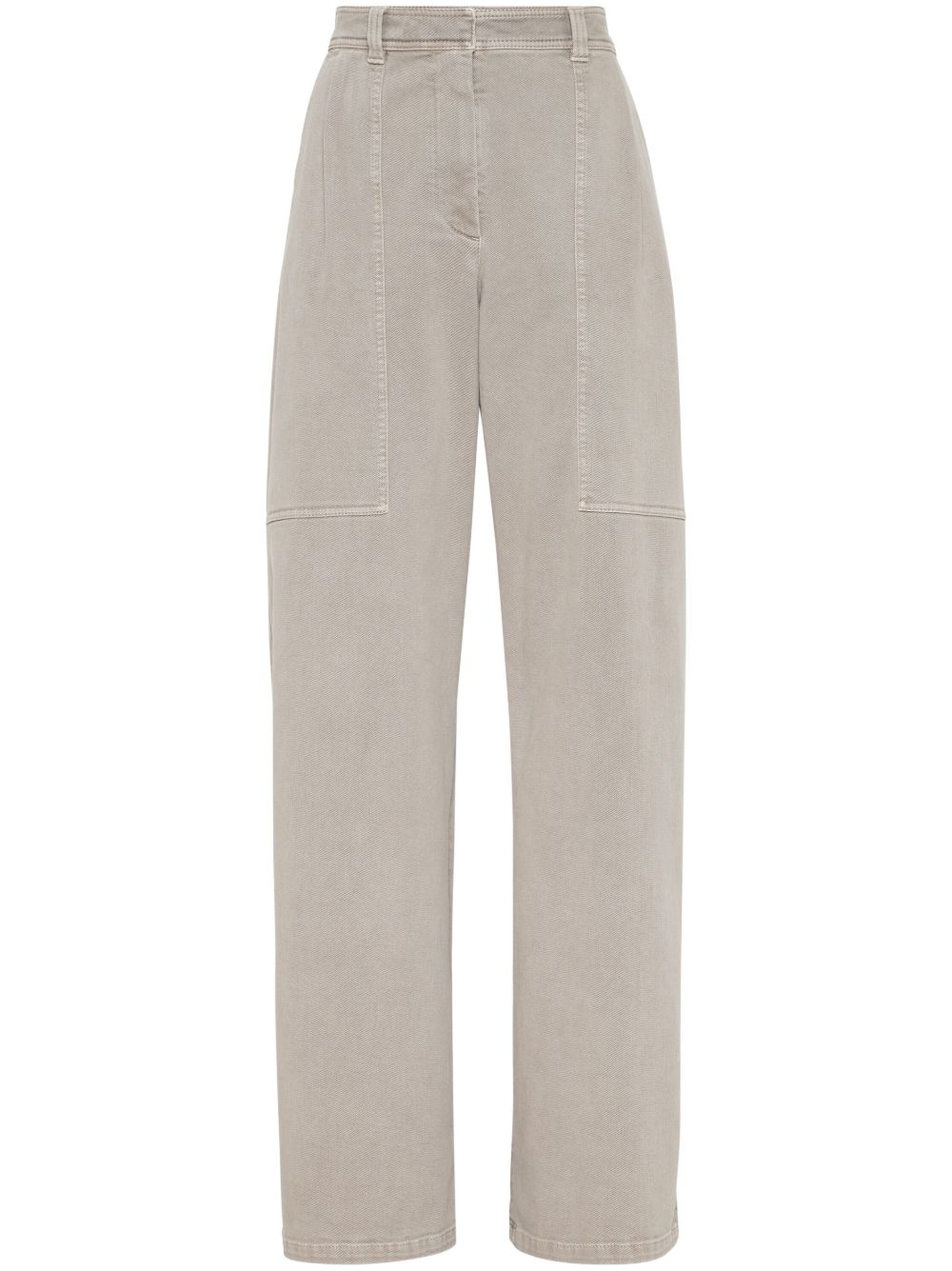 Brunello Cucinelli 中腰直筒牛仔裤 - 灰色