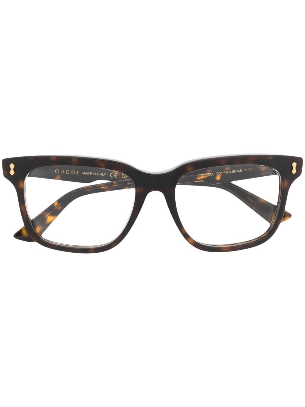 Gucci Eyewear 方框光学眼镜 - 褐色