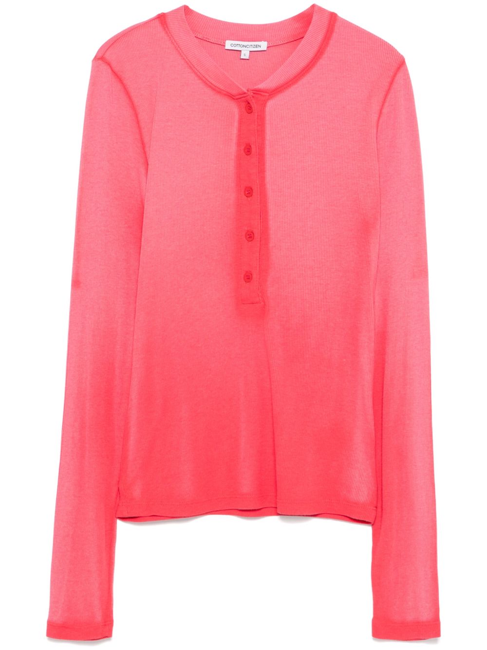 Cotton Citizen Verona Henley T恤 - 粉色