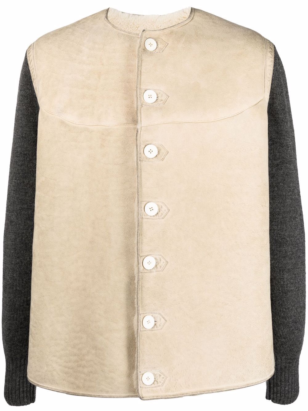 Maison Margiela 马丁·马吉拉时装屋 拼色皮夹克 - 中性色