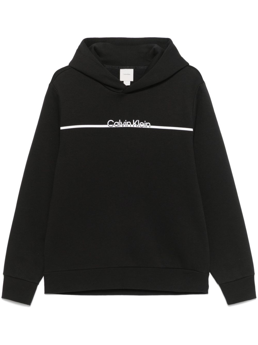Calvin Klein logo印花连帽衫 - 黑色