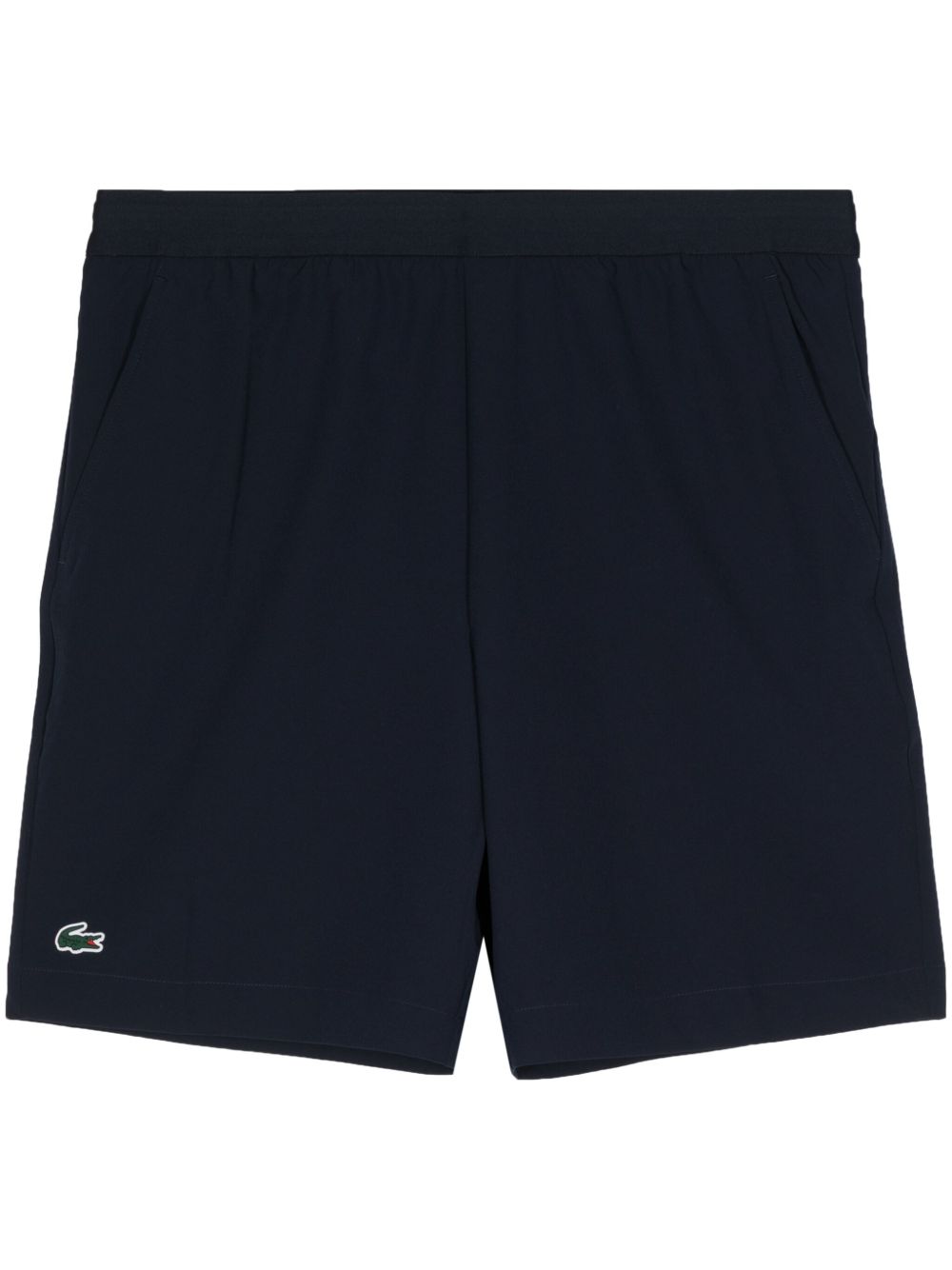 Lacoste logo刺绣运动短裤 - 蓝色
