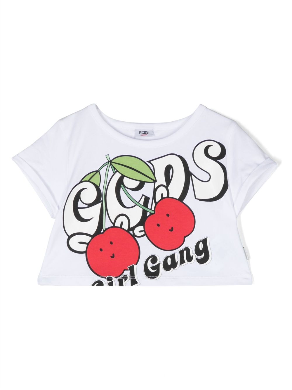 Gcds Kids logo印花T恤 - 白色