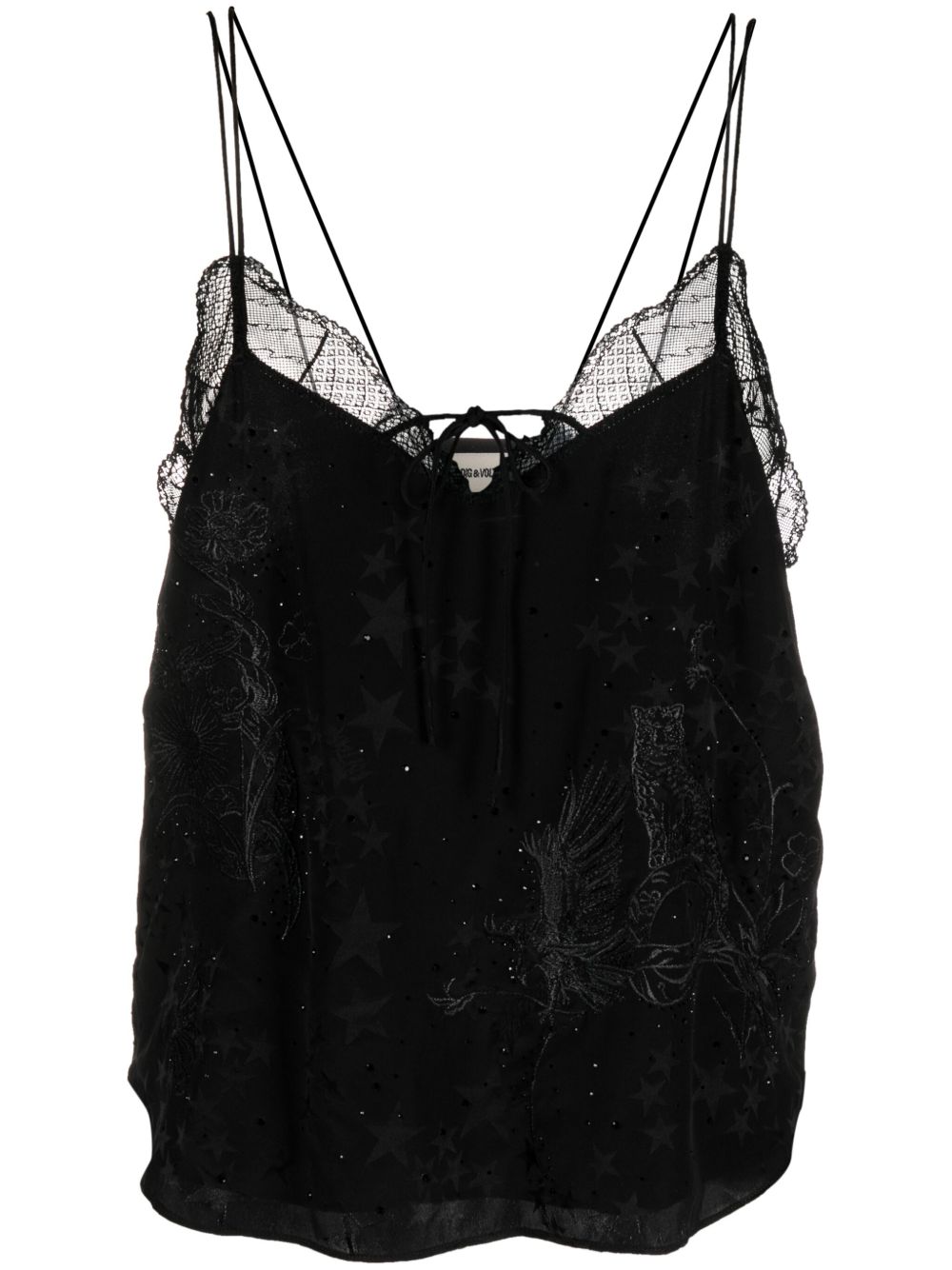 Zadig&Voltaire Capela Jac Stars 真丝上衣 - 黑色