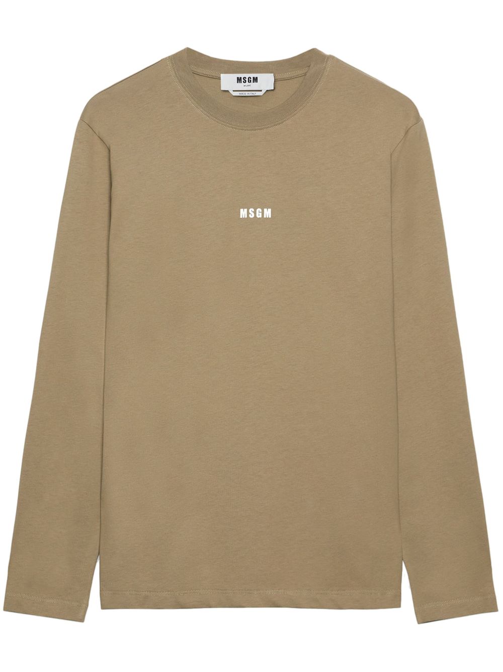 MSGM logo印花棉T恤 - 中性色