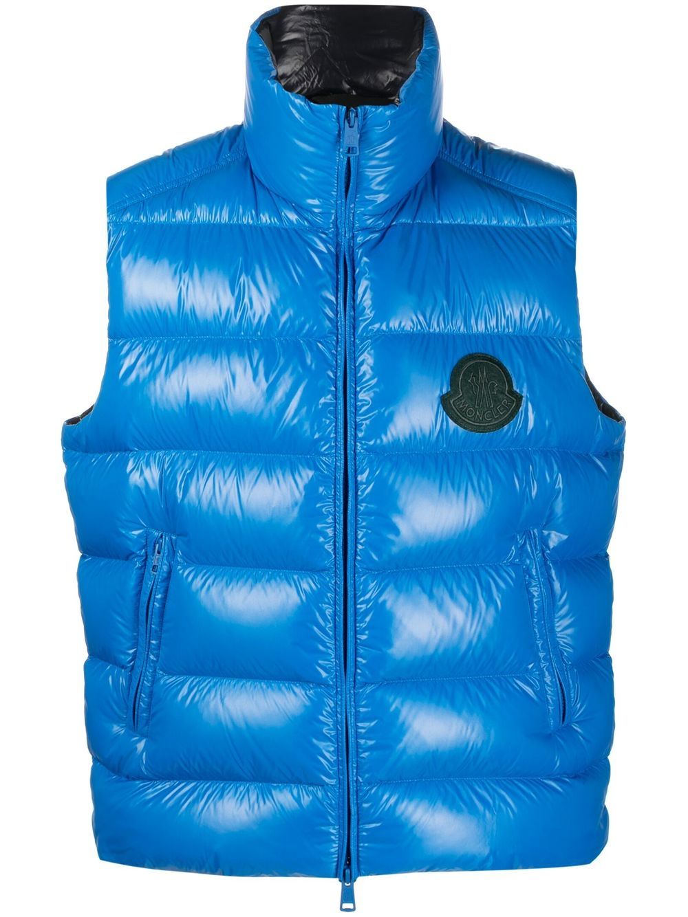 Moncler 标贴填充马甲 - 蓝色