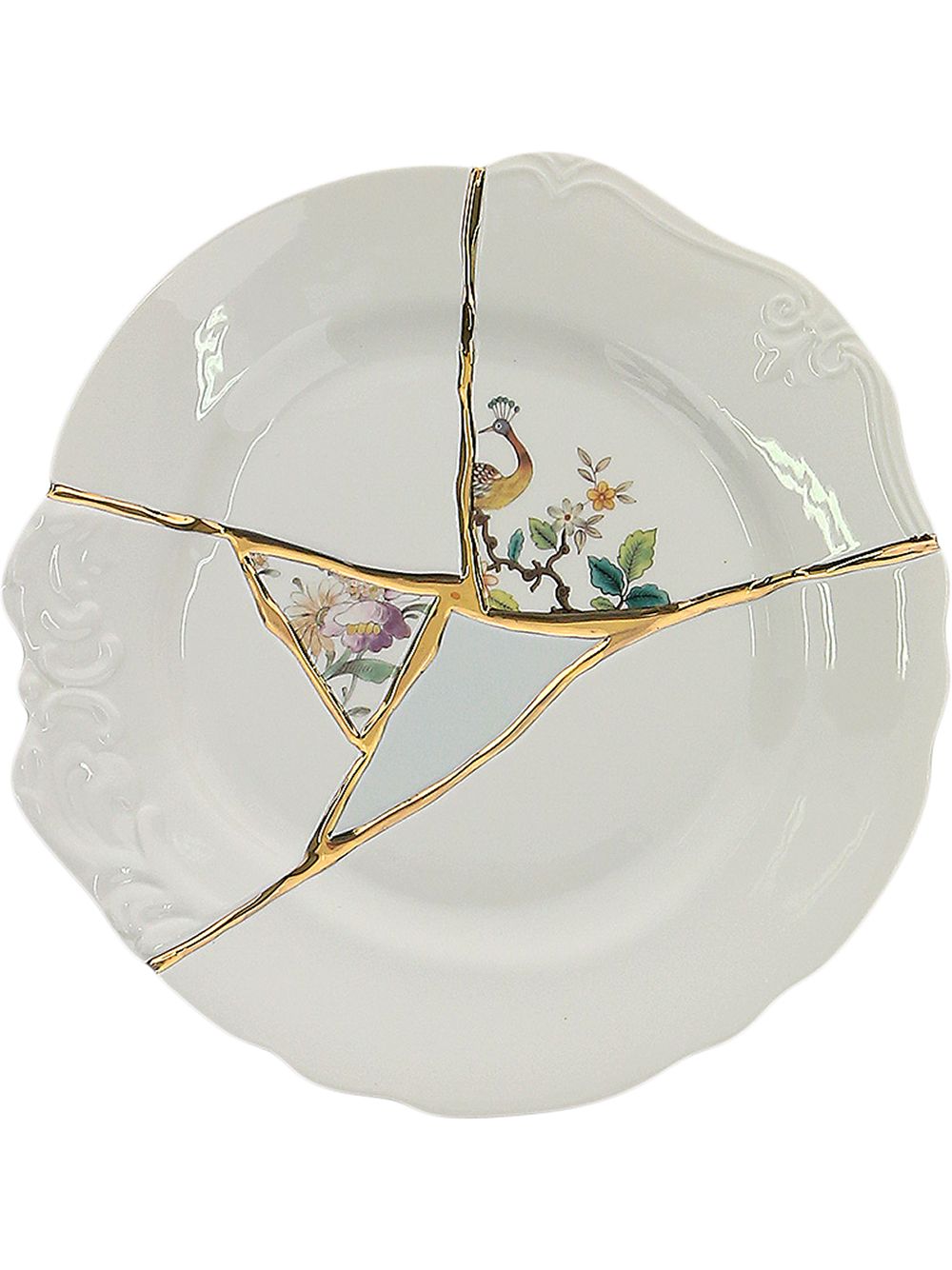 Seletti 裂痕效果餐盘 - 白色