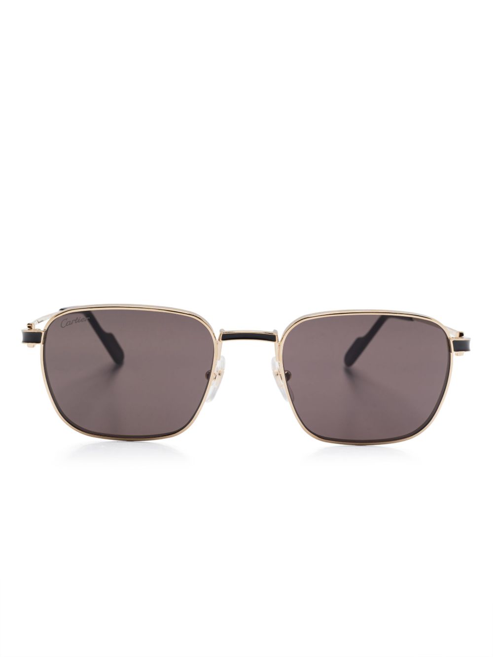 Cartier Eyewear 方框太阳眼镜 - 金色