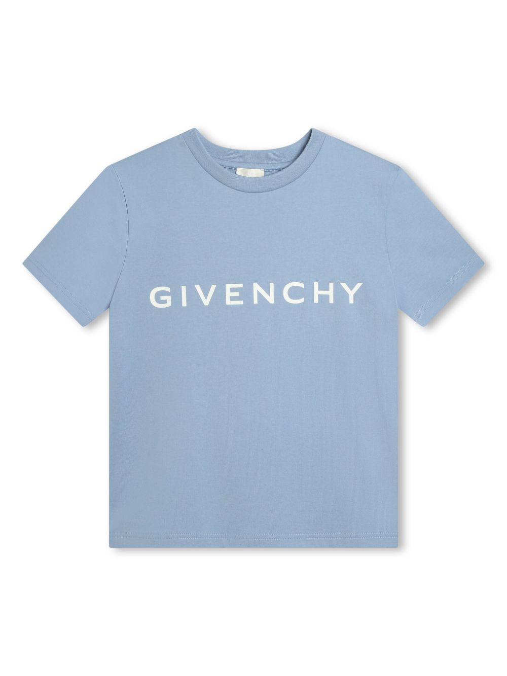Givenchy Kids logo印花棉T恤 - 蓝色