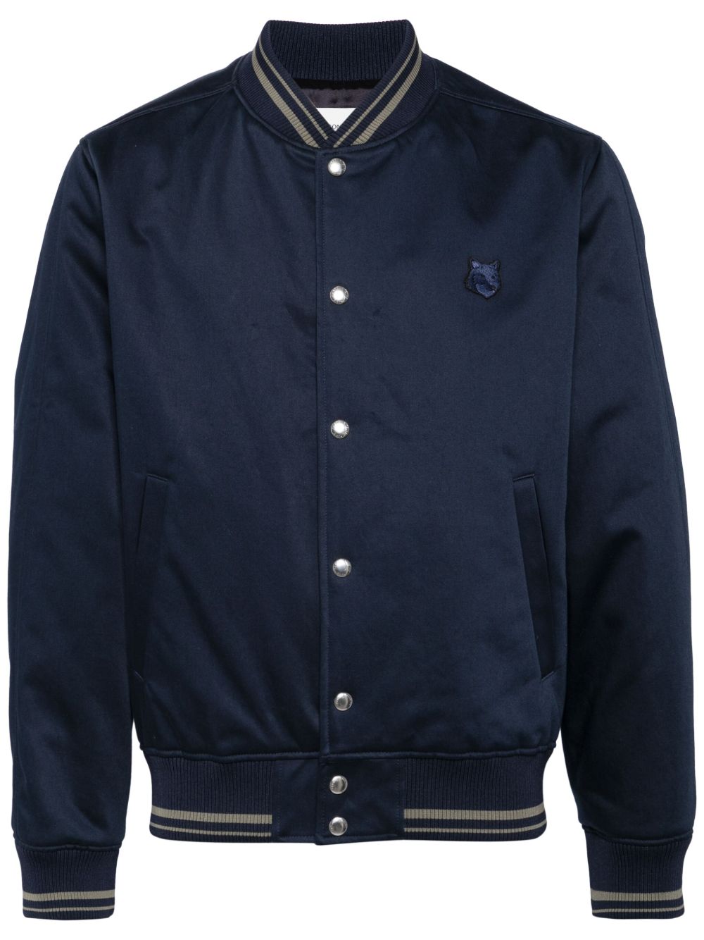 Maison Kitsuné Fox Head 贴花棉飞行员夹克 - 蓝色