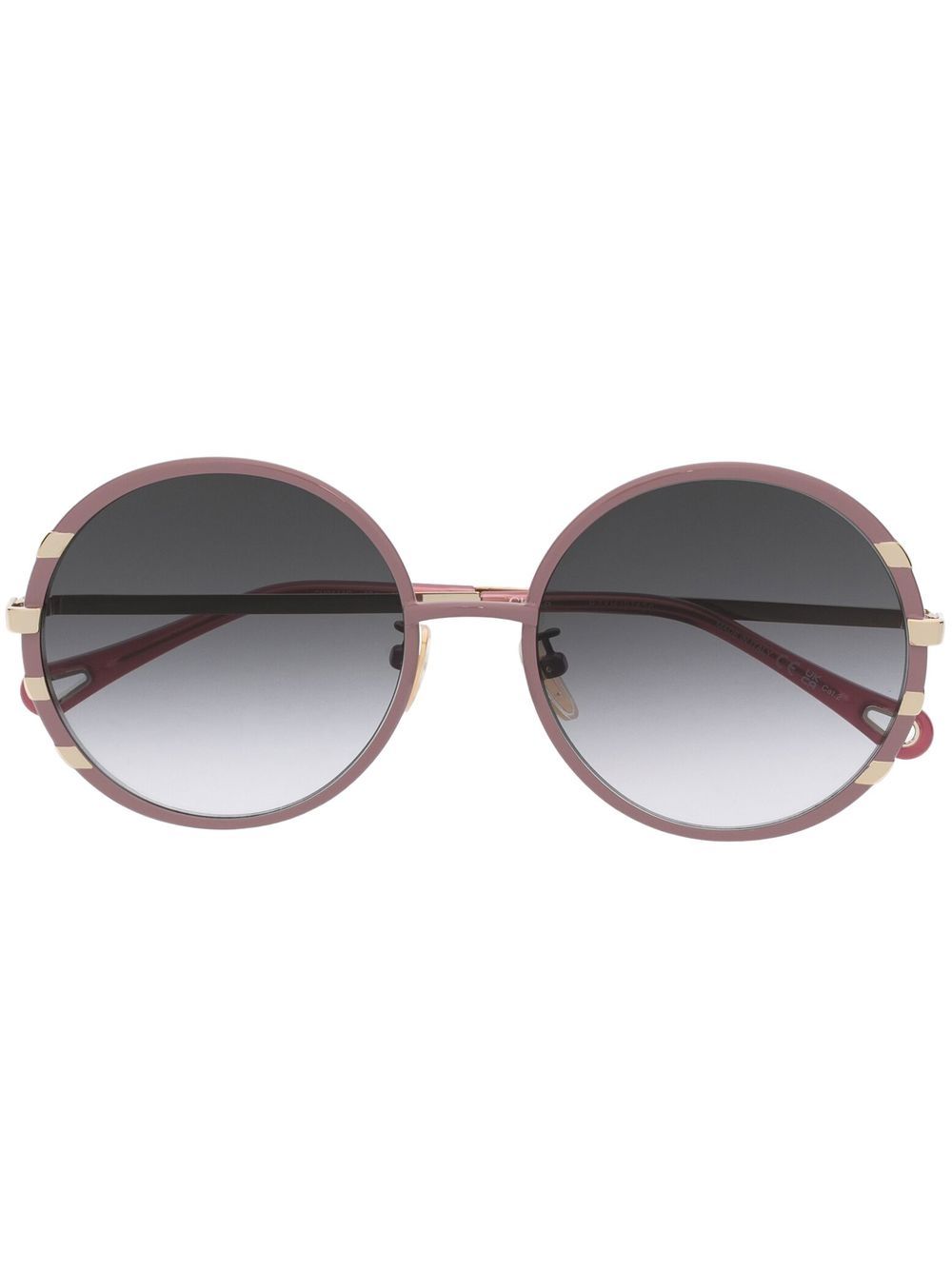 Chloé Eyewear 圆框太阳眼镜 - 粉色