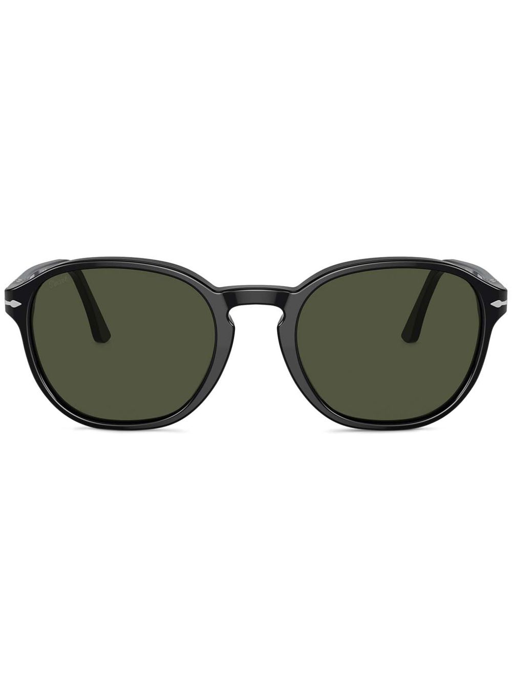 Persol 圆框太阳眼镜 - 黑色