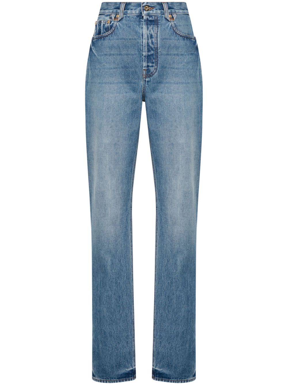 Jacquemus Le De-Nimes Droit 高腰直筒牛仔裤 - 蓝色