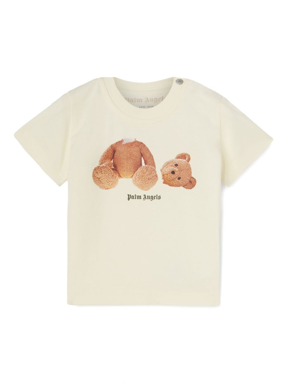 Palm Angels Kids 泰迪熊印花棉T恤 - 中性色