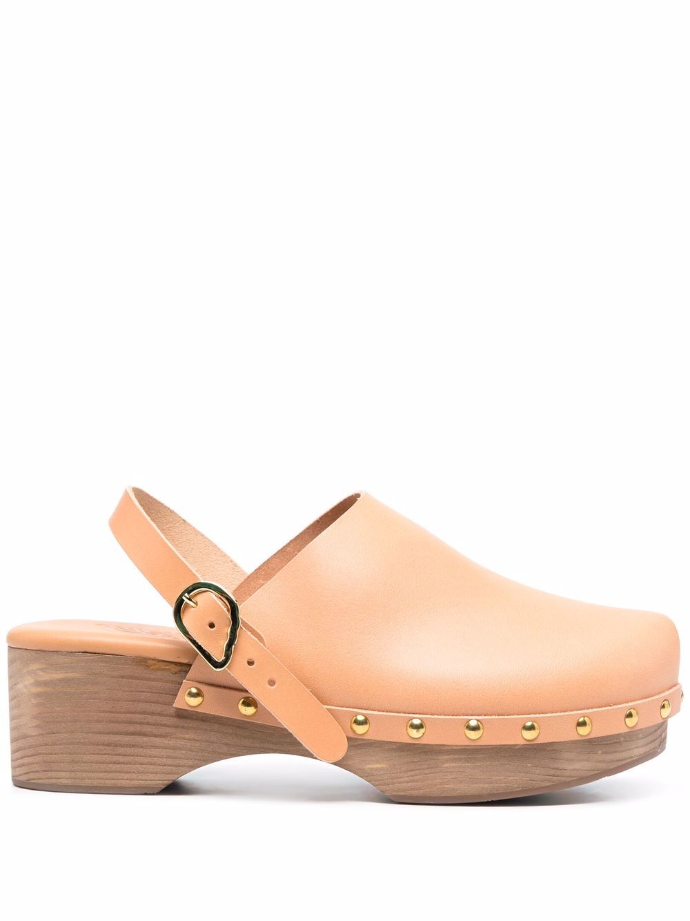 Ancient Greek Sandals Classic Closed 中跟皮质木屐凉鞋 - 中性色