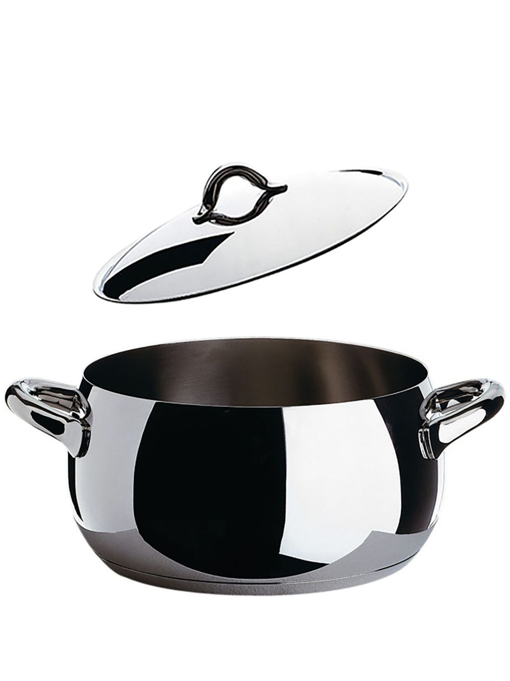 Alessi 不锈钢低砂锅（24厘米） - 银色