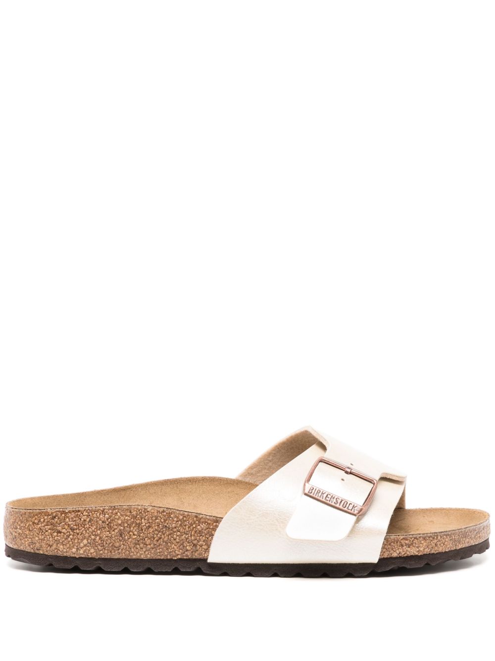 Birkenstock Madrid suede slides - 白色