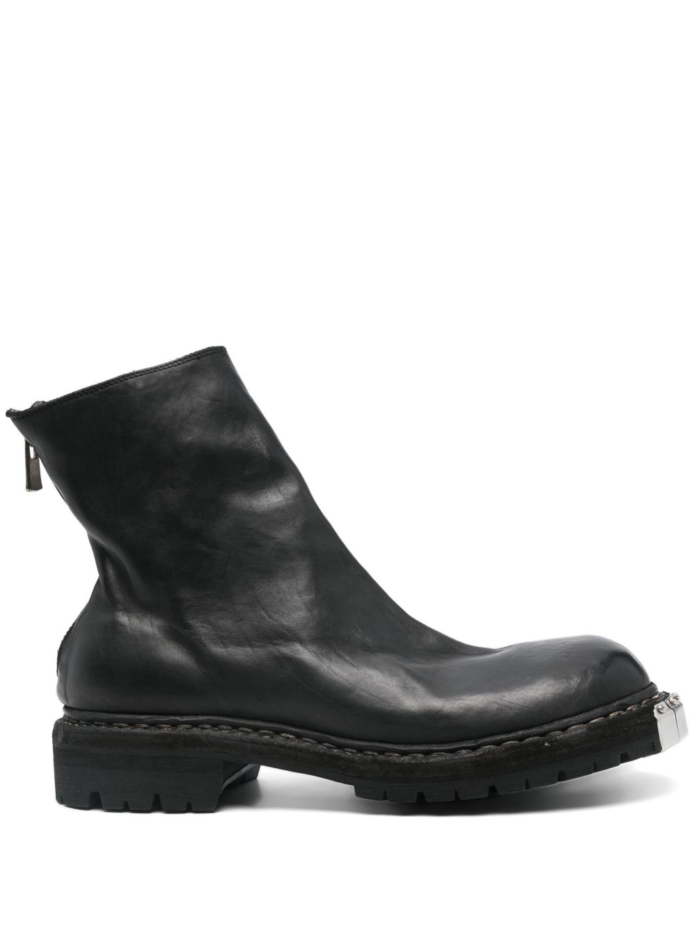 Guidi 经典皮靴 - 黑色