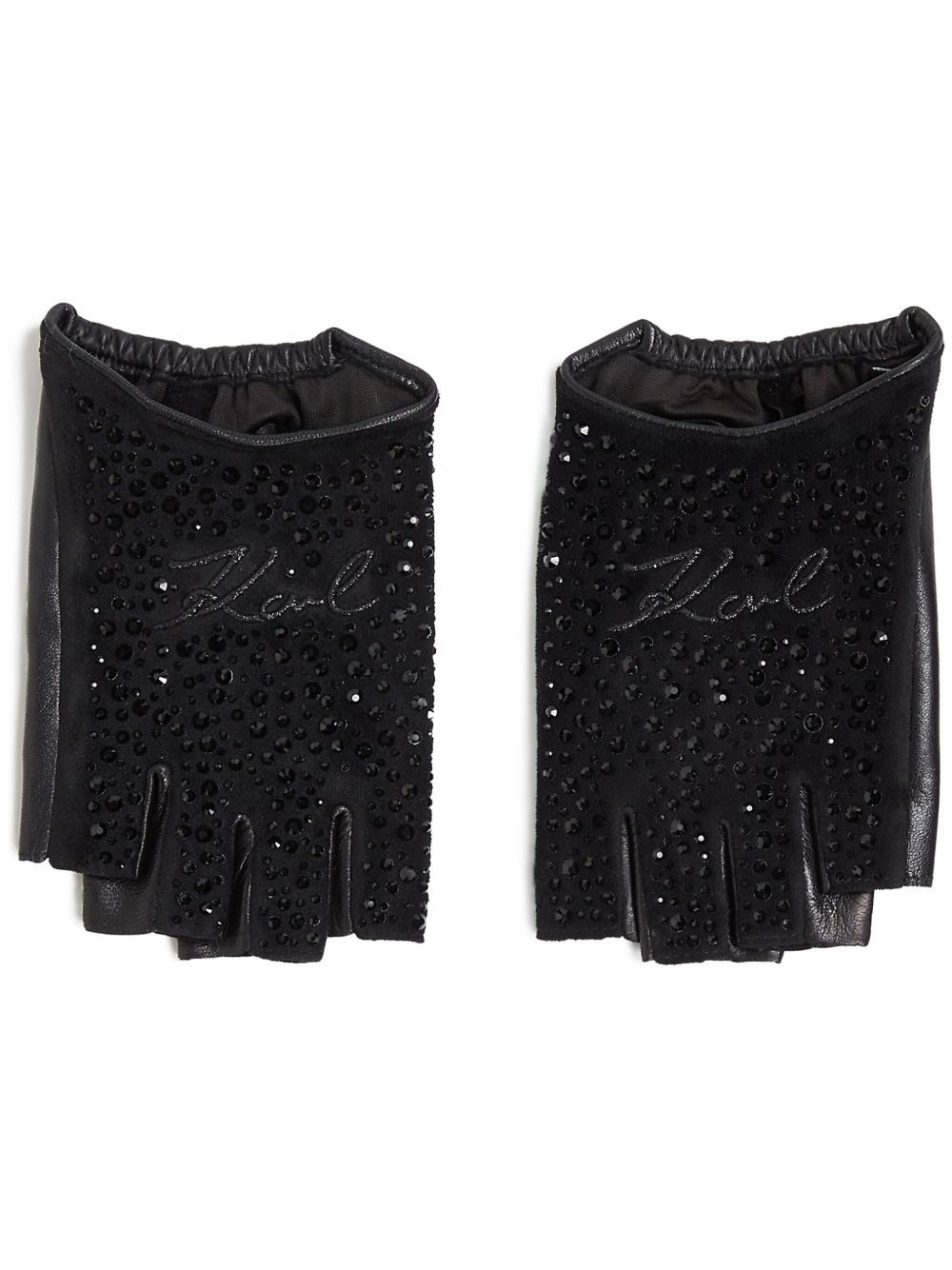 Karl Lagerfeld Signature 手套 - 黑色
