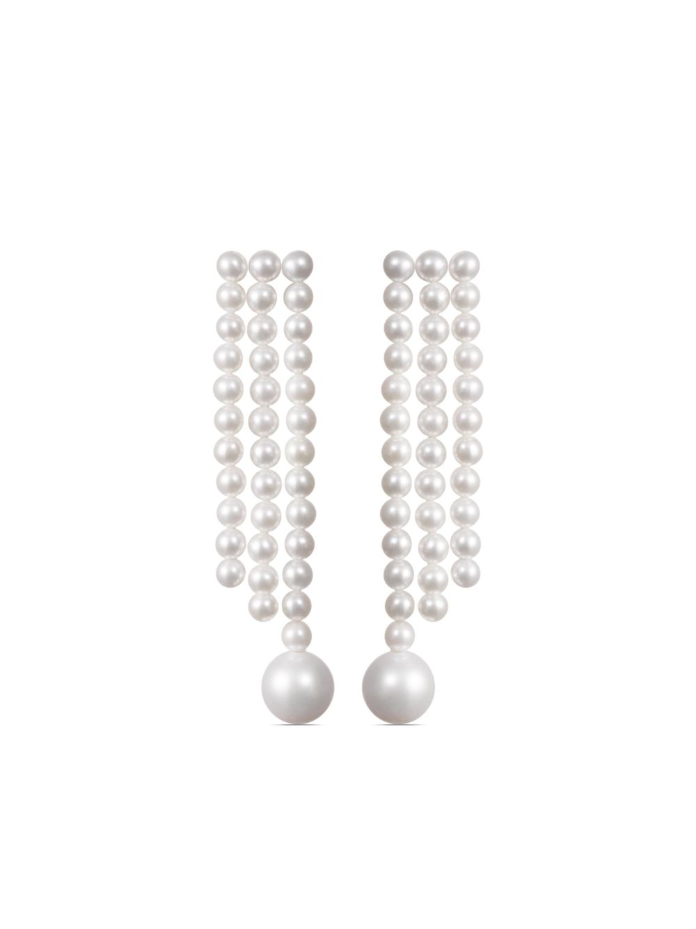 Sophie Bille Brahe 14K环保再生黄金 La Valse 淡水珍珠耳环 - 金色
