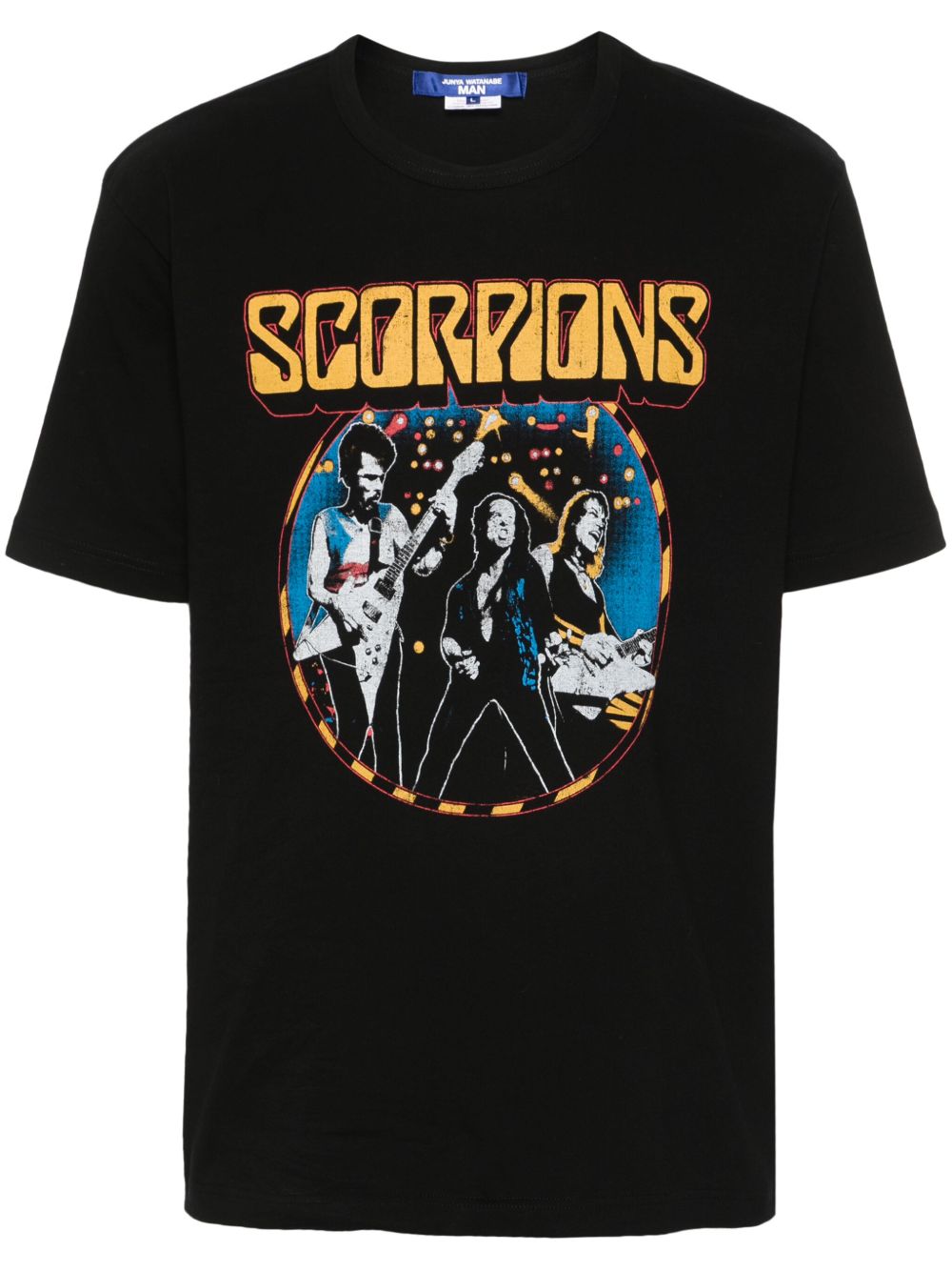 Junya Watanabe MAN Scorpions 印花棉T恤 - 黑色