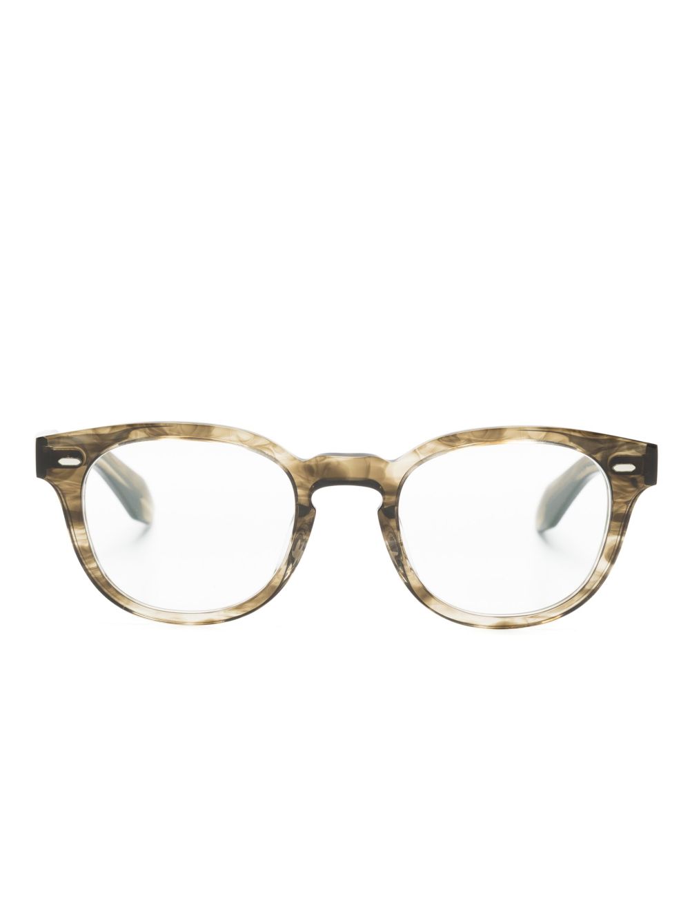 Oliver Peoples Wayfarer 半透明框眼镜 - 绿色
