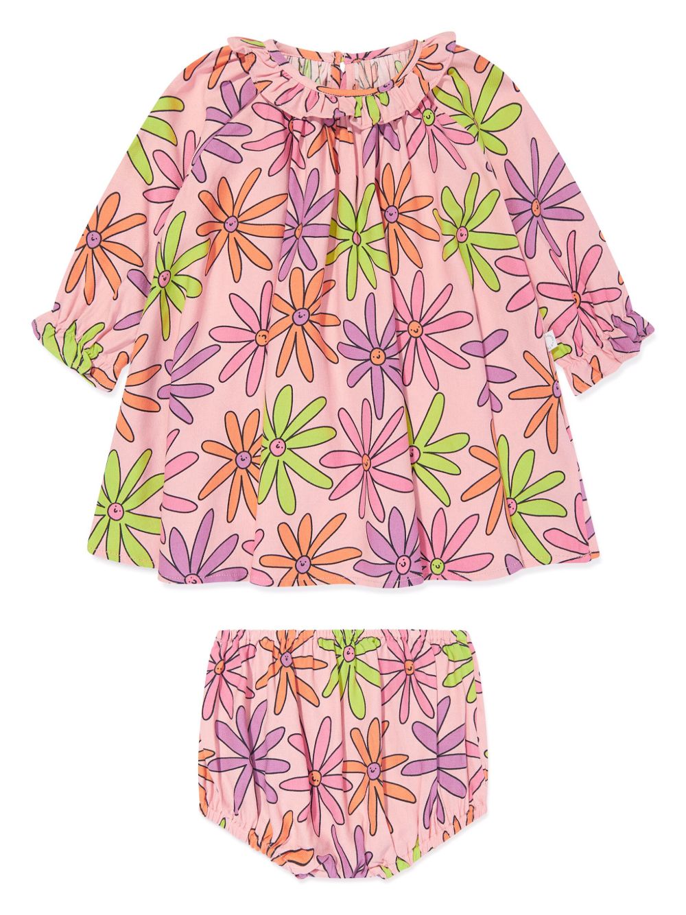 Stella McCartney Kids 花卉印花迷你连衣裙 - 粉色