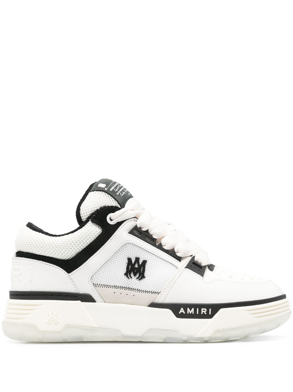 AMIRI MA-1 拼接皮质运动鞋 - 白色