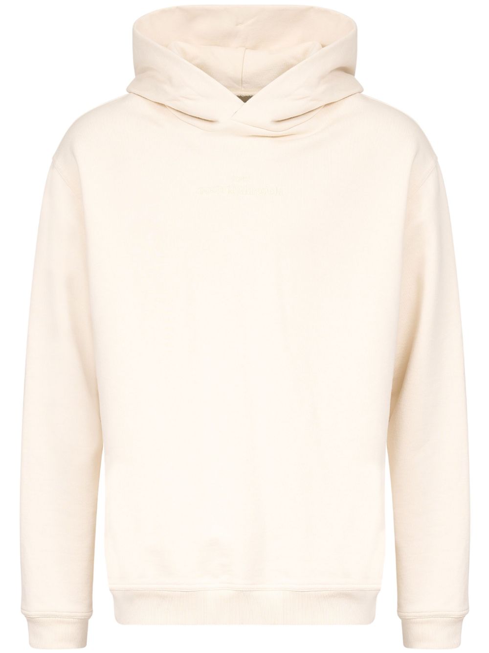 Maison Margiela logo刺绣棉连帽衫 - 中性色