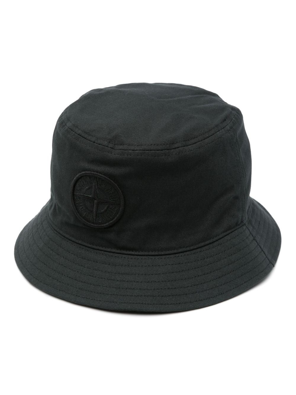 Stone Island 罗盘图案棉渔夫帽 - 黑色
